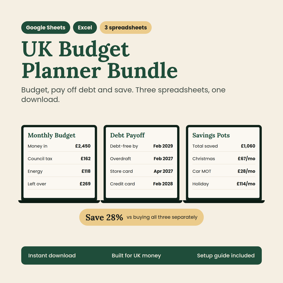 UK Budget Planner Bundle