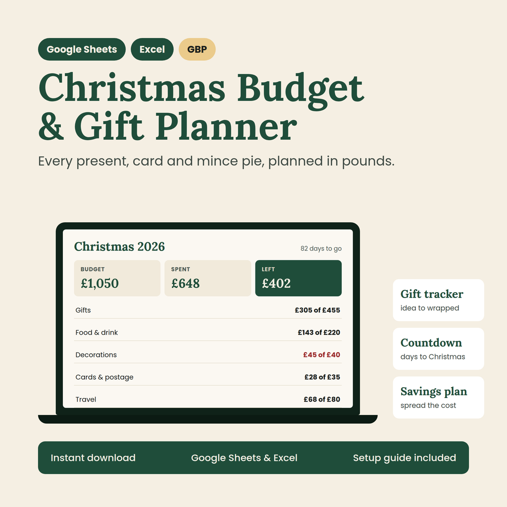 UK Christmas Budget & Gift Planner