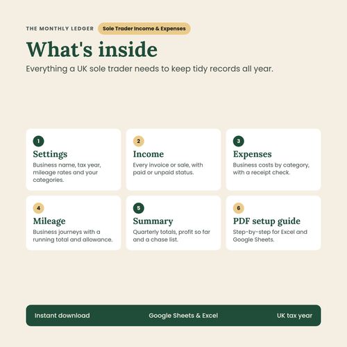 Sole Trader Income & Expense Tracker