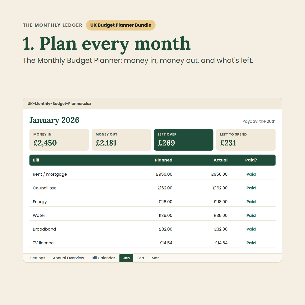 UK Budget Planner Bundle