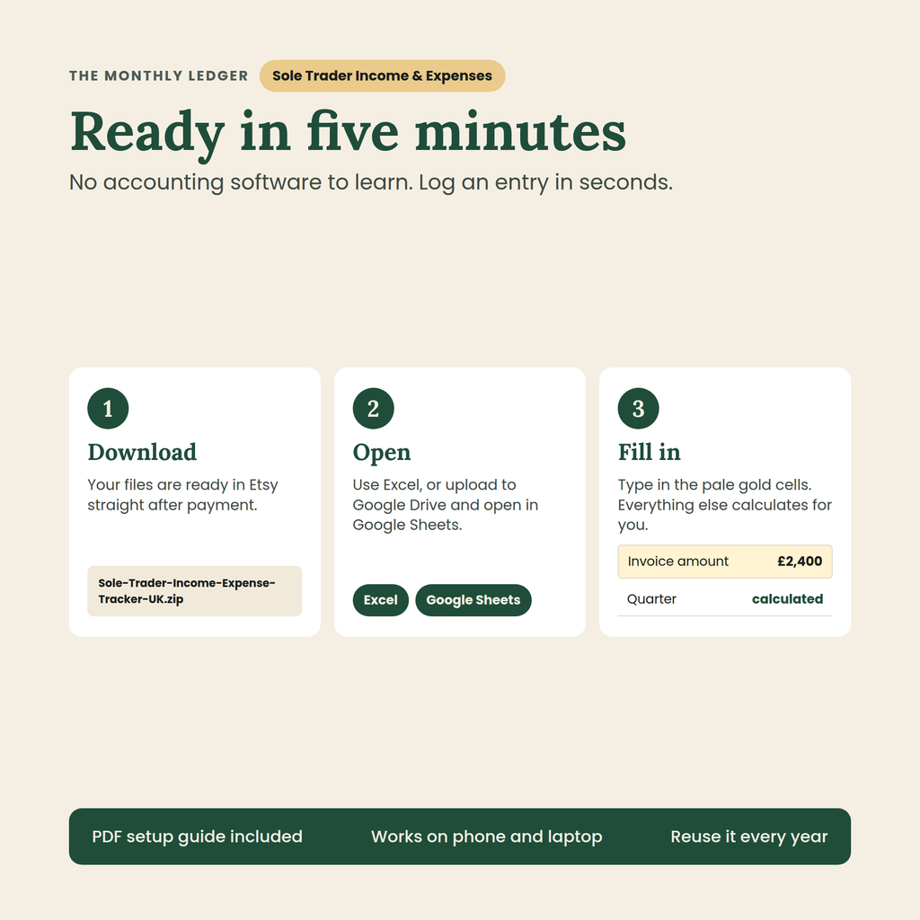 Sole Trader Income & Expense Tracker