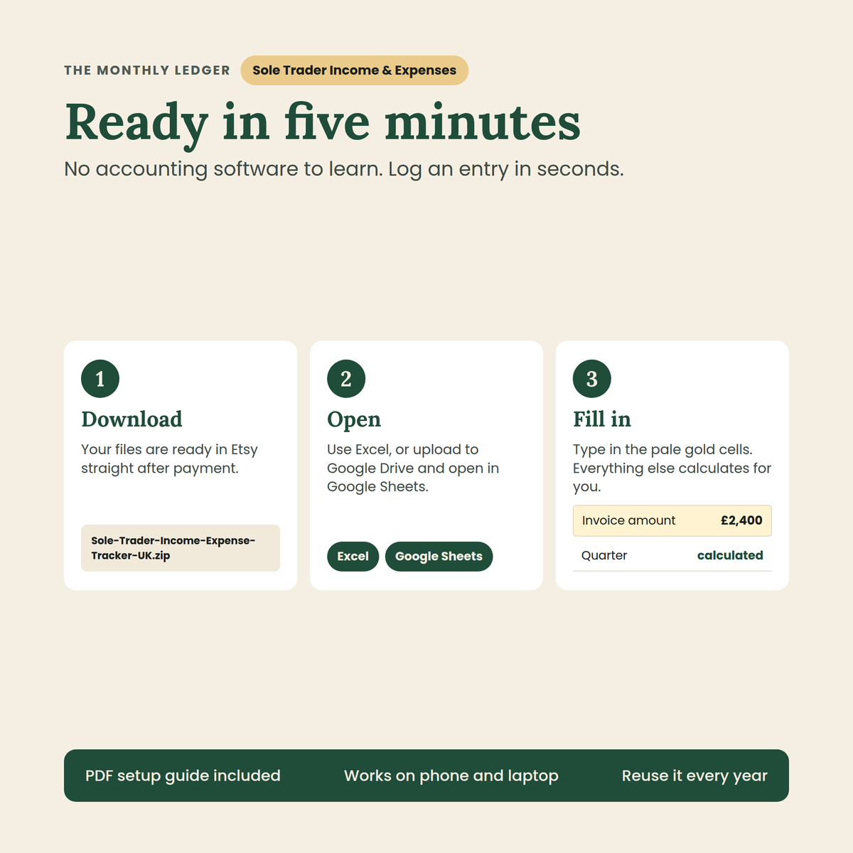 Sole Trader Income & Expense Tracker